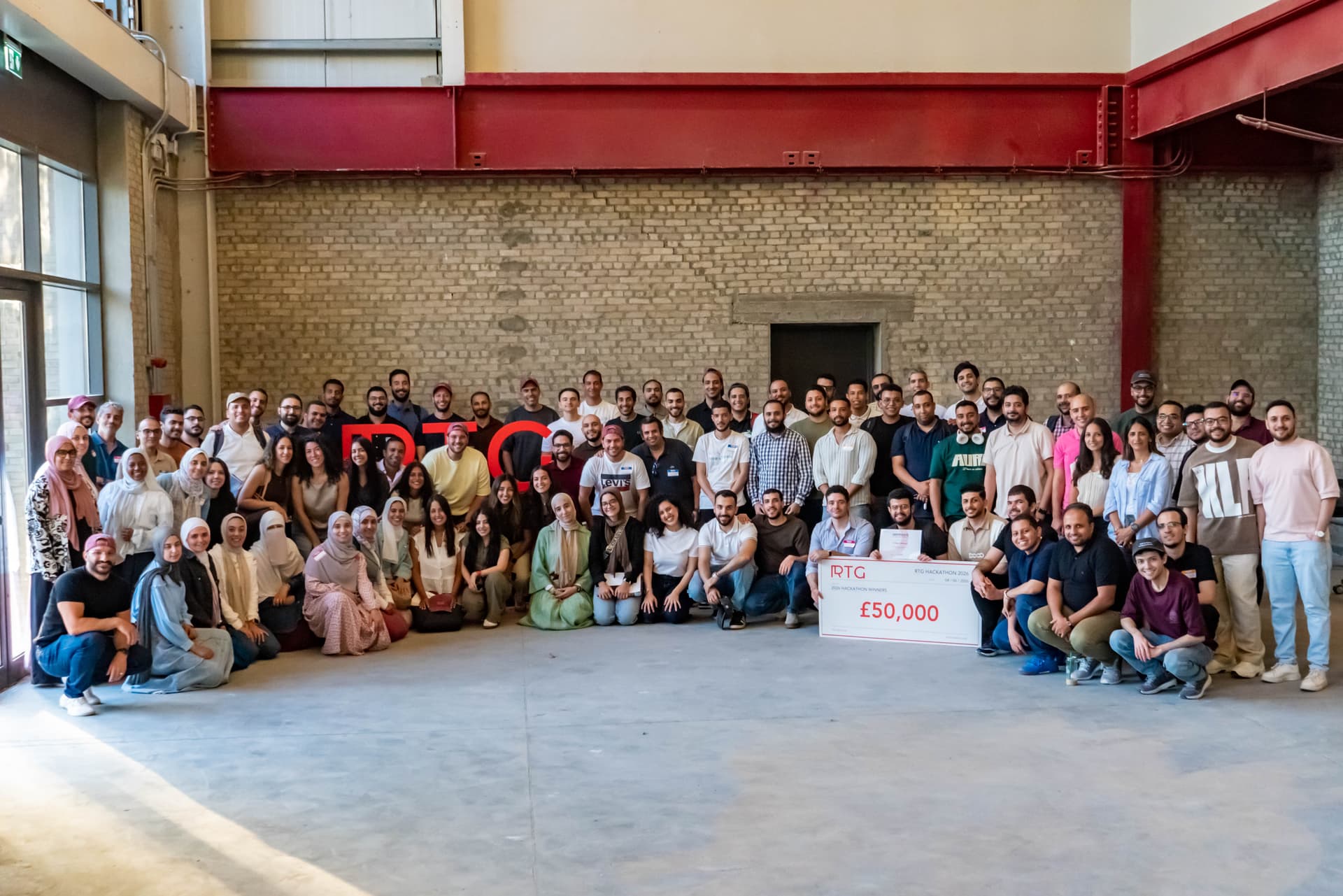 The full RTG Hackathon 2026 group photo