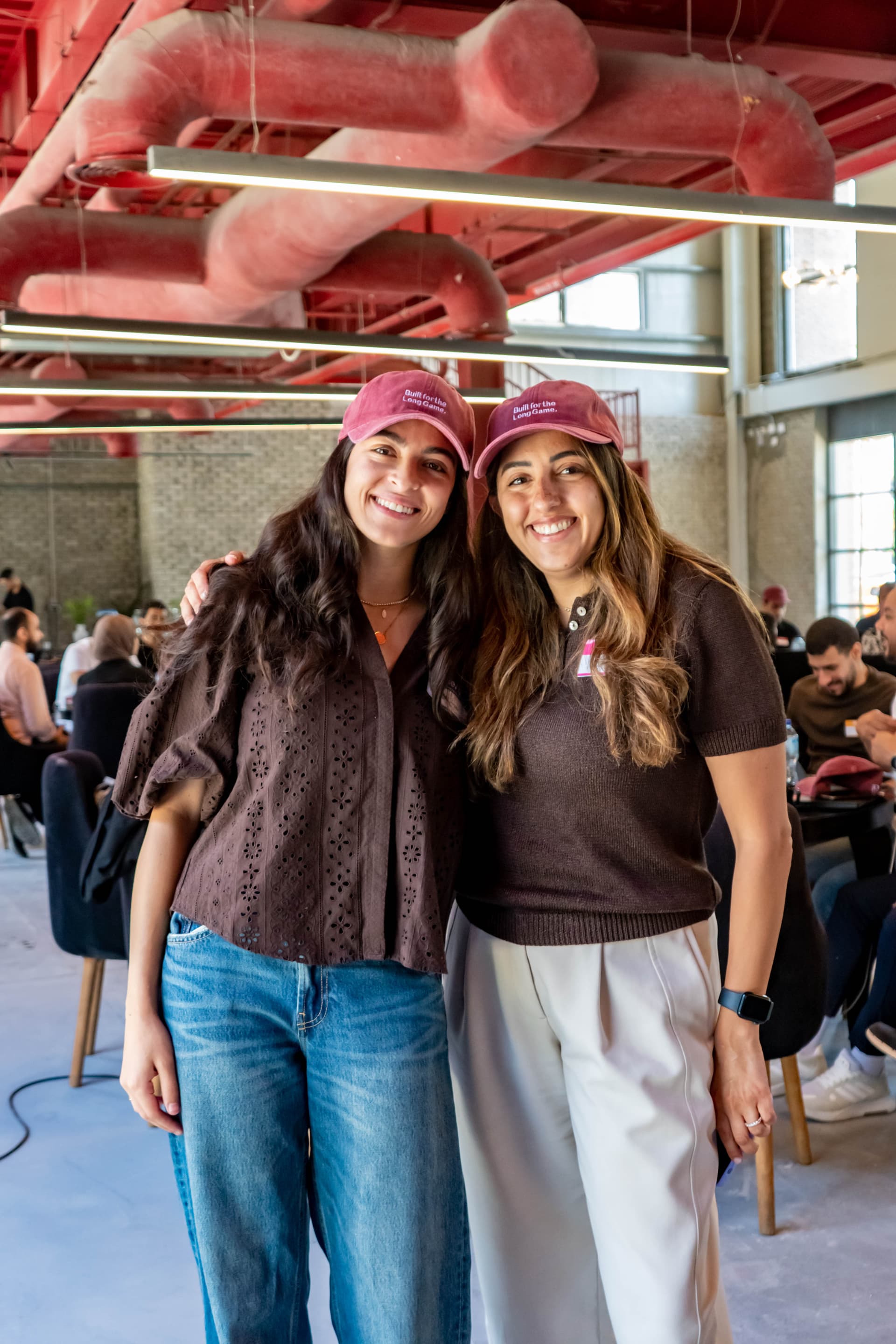 RTG team members sporting the Hackathon caps