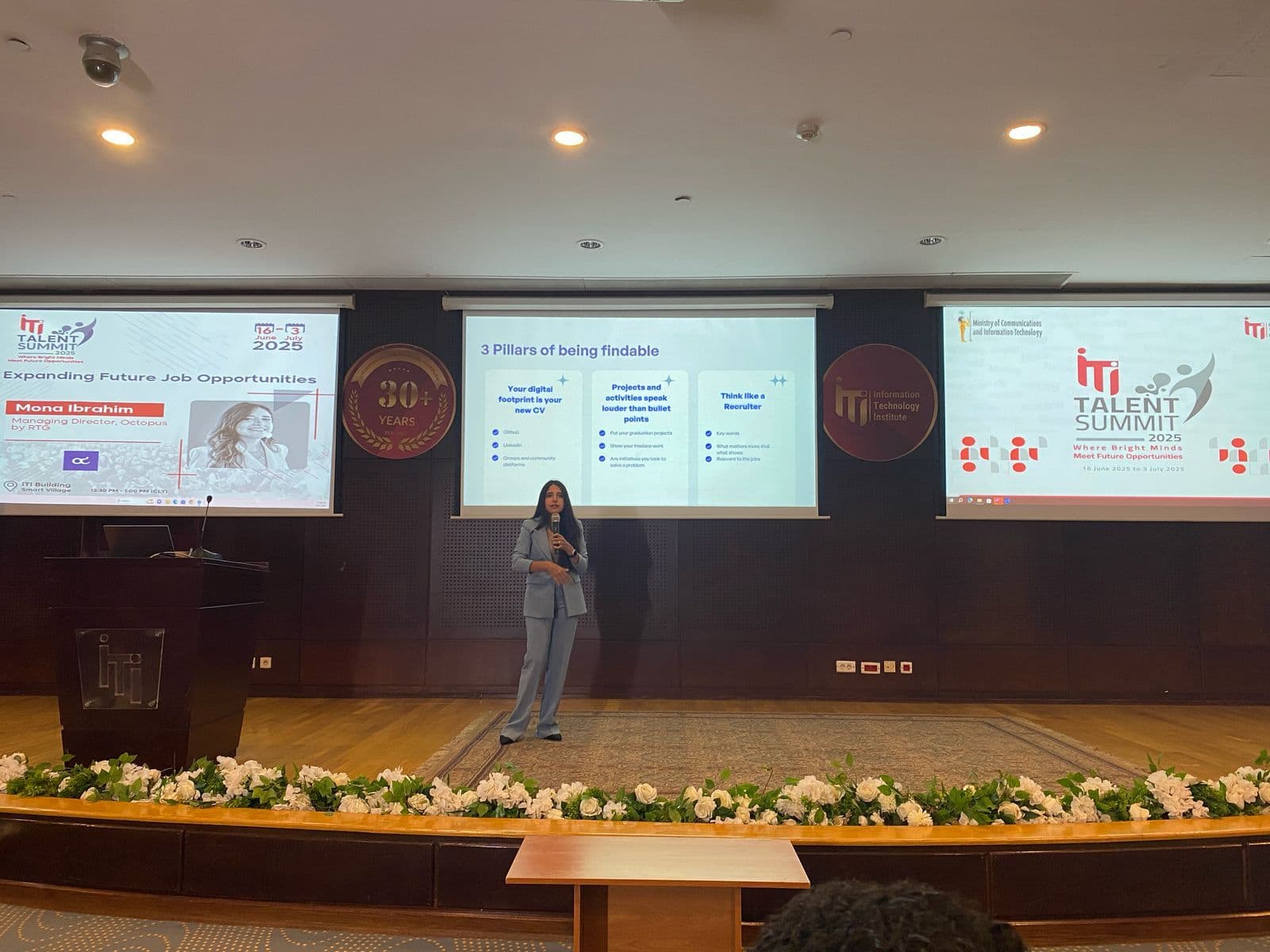Mona Ibrahim presenting at ITI Talent Summit 2025