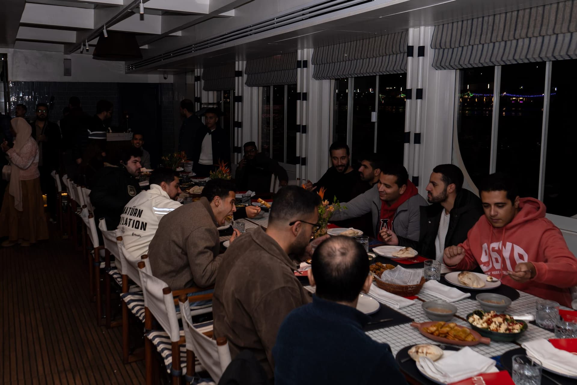 RTG team sharing a meal together