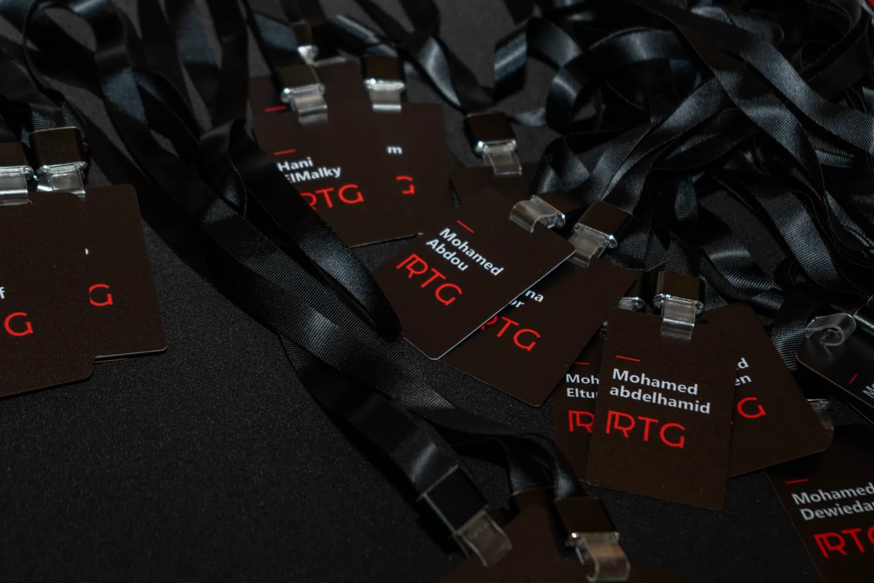 RTG name badges and lanyards ready for the 2026 Townhall